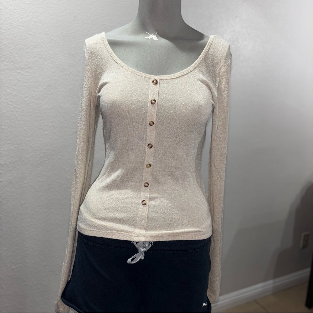 Streetwear Society Beige Long Sleeve Top